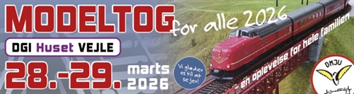 Modeltog for alle 2026, DMJU, Vejle d. 28-29 marts Billetter kan IKKE bestilles hos os, de skal købes ved indgangen til messen